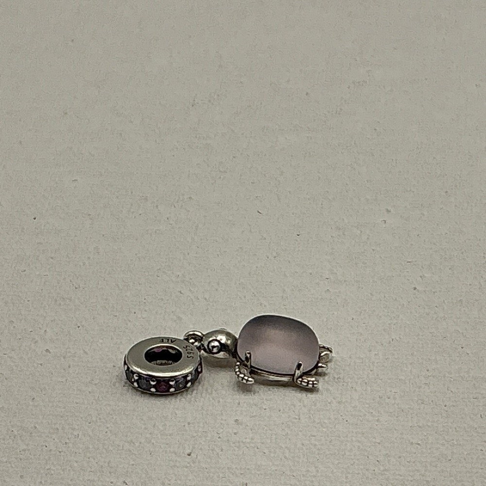 Pandora Pink Murano Glass Sea Turtle Dangle Charm Ocean/Turtle Series 925 ALE